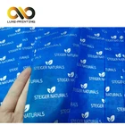 Low MOQ High quality 100% Cyan Wrapping Tissue Paper for clothes with Silver Logo Printing