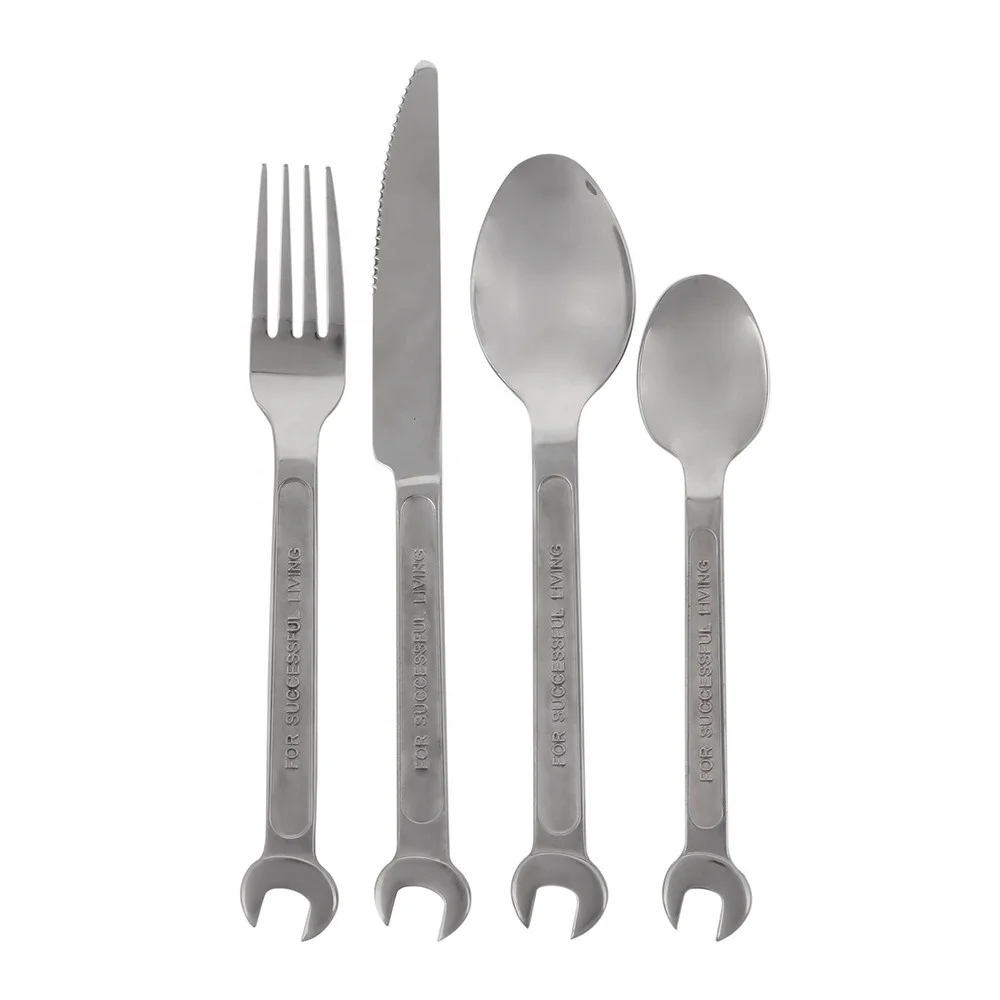 6 Piece DIY Tools Wrenchware Cutlery Wrench Shape Handle Flatware Fork and Spoon Set, Copper
6 Piece DIY Tools Wrenchware Cutlery Wrench Shape Handle Flatware Fork and Spoon Set, Copper