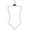 Wholesale high quality custom black power coated body shape metal display bikini swimwear hanger with logo plate