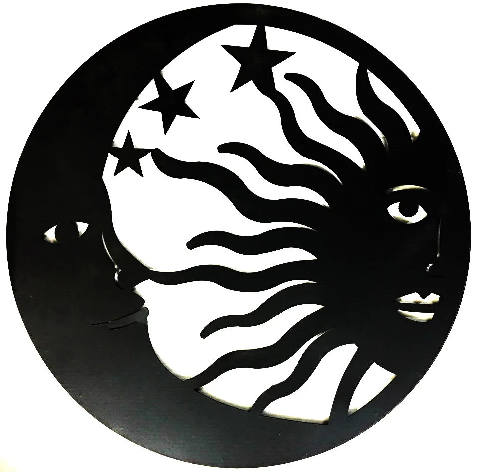 Tentures étoile d'art Lune En Métal Décoration Murale