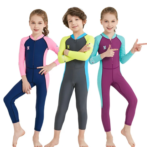 Fine Neoprene Kids Wetsuit for Boys Girls One Piece Full Body Long Sleeve Swimsuit UV Protection Swimsuit, Shown
Fine Neoprene Kids Wetsuit for Boys Girls One Piece Full Body Long Sleeve Swimsuit UV Protection Swimsuit, Shown