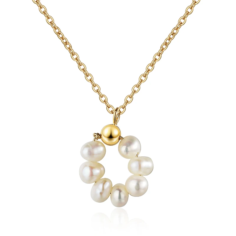 ZHILIAN Fashion Jewelry Freshwater Pearl Gold Plated Pearl Necklace 925 Sterling Silver For Lady
ZHILIAN Fashion Jewelry Freshwater Pearl Gold Plated Pearl Necklace 925 Sterling Silver For Lady