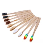 Soft Natural 100% Biodegradable Cheap Disposable Travel logo bamboo toothbrush
