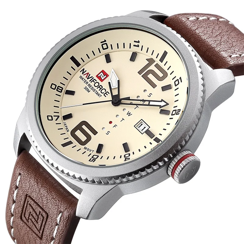 NAVIFORCE Watch 9063 High Quality Leather Waterproof Watches Men Wrist Luxury Quartz Business Wristwatches Relogio Masculino, 5-colors
NAVIFORCE Watch 9063 High Quality Leather Waterproof Watches Men Wrist Luxury Quartz Business Wristwatches Relogio Masculino, 5-colors