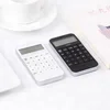 Mini white pocket LCD screen iphone shape financial desk calculator with logo
