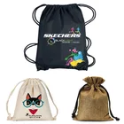 Wholesale Promotion Trending Hot Cotton Storage Cheap Jute small Fashion Jewelry Pouches Gift Canvas Drawstring Bag