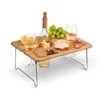 Useful new design Outdoor folding Wine Picnic Table Folding Portable Bamboo picnic Holder Tray