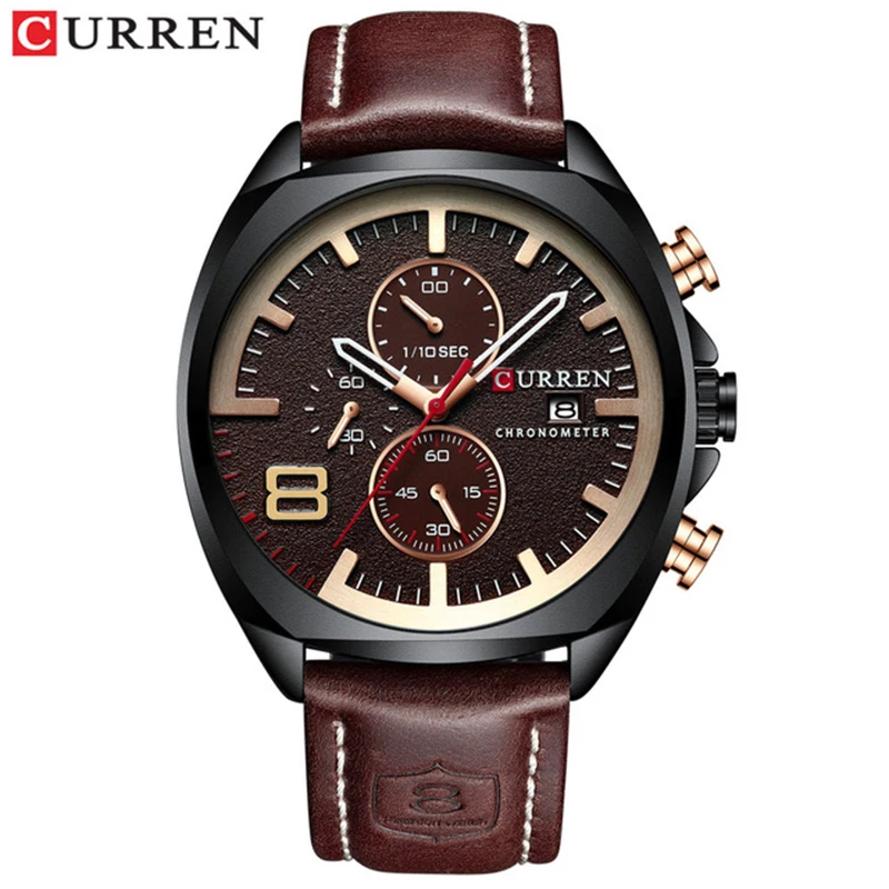 Curren 8324 Men Quartz Watches Top Brand Leather High Quality Chronograph Waterproof Luxury Watch
Curren 8324 Men Quartz Watches Top Brand Leather High Quality Chronograph Waterproof Luxury Watch