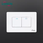 Exquisite workmanship hotel touch electrical two gang one way 10a 250v switch