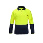 high quality custom100% polyester safety two color polo t-shirt for men