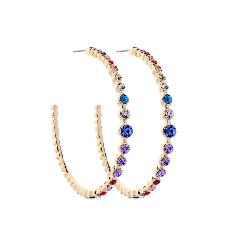 KIKI New Colorful Crystal Earrings Girl Women Earrings Fashion Hoop Fashion, Two colors avaiable
KIKI New Colorful Crystal Earrings Girl Women Earrings Fashion Hoop Fashion, Two colors avaiable