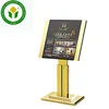 Hotel vertical stainless steel lobby advertising sign board stand