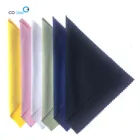 Best logo printed eye glasses 200g microfiber lens cleaning cloth double brush zig-zag edge