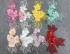Shiny chiffon cluster applique sequin beaded embroidery lace applique