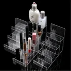 Custom Multi tiers A4 A6 clear acrylic desktop wallet cosmetic perfume bottles holders display stand