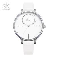

Shengke Top Brand Fashion Ladies Watches Leather Female Quartz Watch Women Thin Casual Strap Watch Reloj Mujer Simple Dial SK
