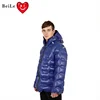 PVC blue inflatable down jacket for adult