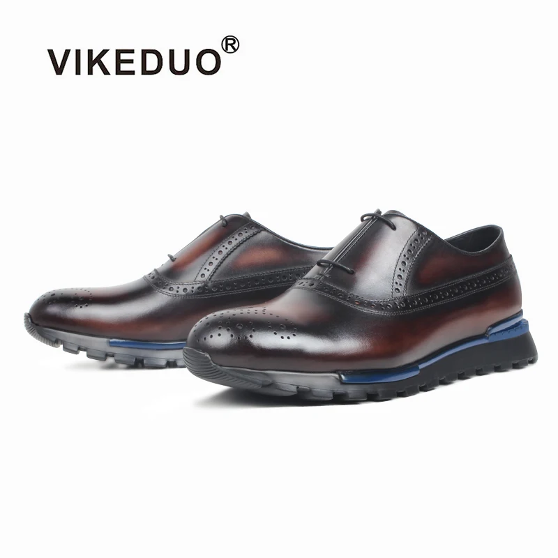 Vikeduo Hand Made Luxury Smart Chic Men's Dress Sneaker Boutique wholesale Leather Casual Fashion Shoes, Dark brown
Vikeduo Hand Made Luxury Smart Chic Men's Dress Sneaker Boutique wholesale Leather Casual Fashion Shoes, Dark brown