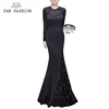 Formal long sleeve plaid sequined occasional dress for women graduation beaded ball gown