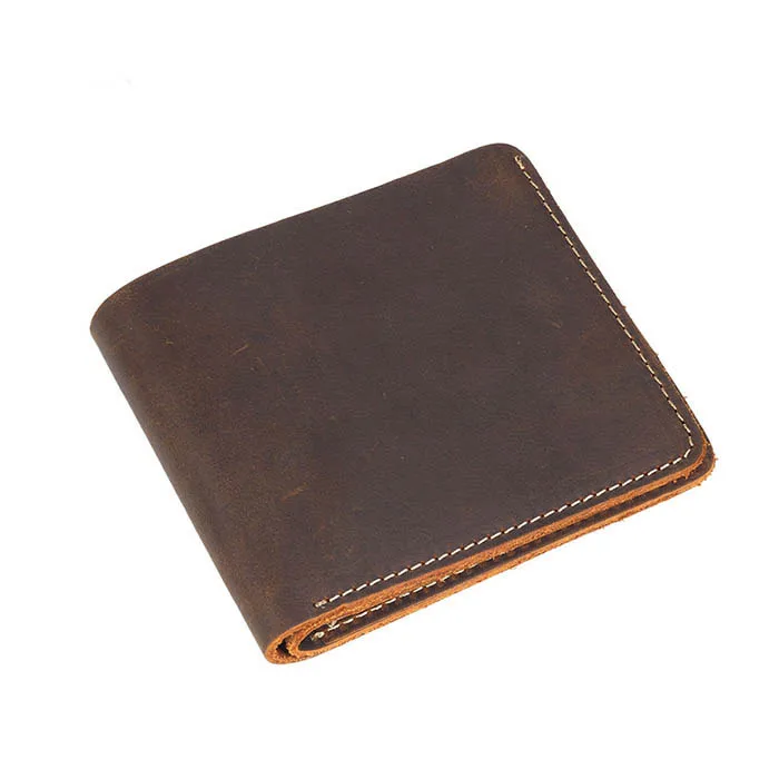 Custom Logo Top Grain Crazy Horse Wallet Leather For Man, Brown 
Custom Logo Top Grain Crazy Horse Wallet Leather For Man, Brown