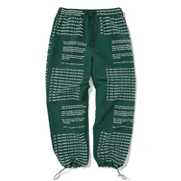 

2019 Wholesale European style unisex printed fashion nylon jogger pants premium casual men custom logo joggers