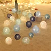 SY Thai Hand-Made Cotton Ball Lamp String Led Decorative Lamp String Girls Heart Room Decorative Christmas Ball Lamp