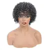 grey kinky curly classic real hair deep curly human hair lace front wig for women and can be processed by a hair trimmer