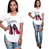 MGY804 hot sale clothes for ladies Women Short Sleeve T-Shirts printed
