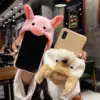 Cute Soft Rabbit Fluffy Ball Hat Hoodie Luxury Case For iPhone XR XS X 10 8 7 6 6s
