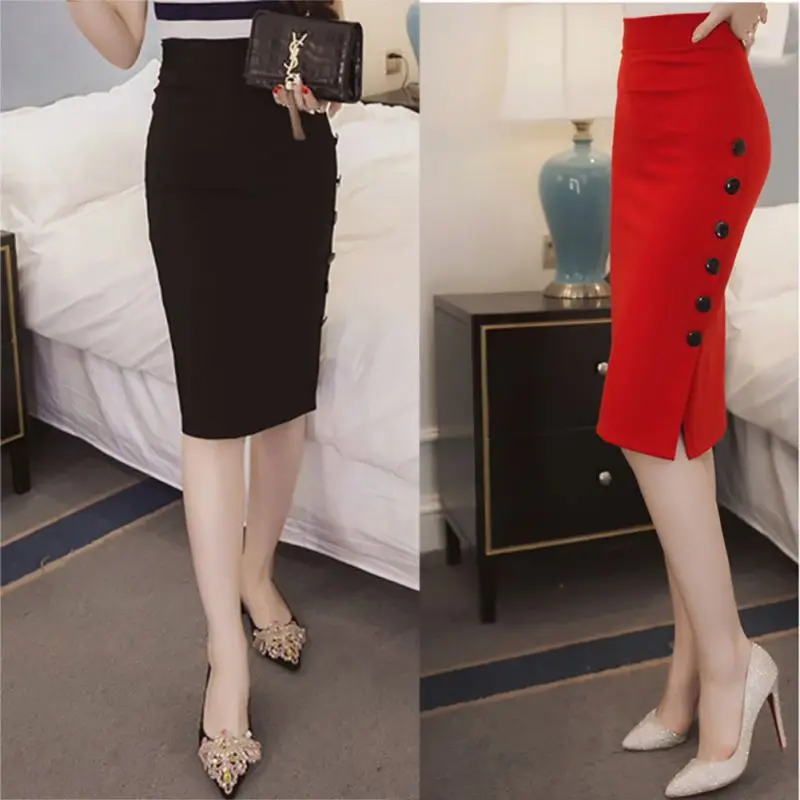 Women Elegant OL Skirt Large Size Autumn Sexy Split Slim Pencil Bandage Bodycon Plain Ladies Office Work Skirts
Women Elegant OL Skirt Large Size Autumn Sexy Split Slim Pencil Bandage Bodycon Plain Ladies Office Work Skirts