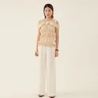 Unique Design Pleated Sleeveless Off Shoulder Belt Decoration Women Mini Top Dresses for Daily