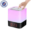 Best Night Light Touch Colorful Led Bluetooth Speaker with Digital Alarm Clock