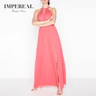 Halter Neck Summer Women Long Evening Porm Maxi Long Women Lace Dress