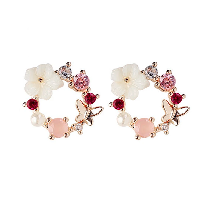 Stud Pearl Earrings For Women Cubic Zircon Charm Flower Stud Earrings Women Jewelry Gift, Colorful
Stud Pearl Earrings For Women Cubic Zircon Charm Flower Stud Earrings Women Jewelry Gift, Colorful