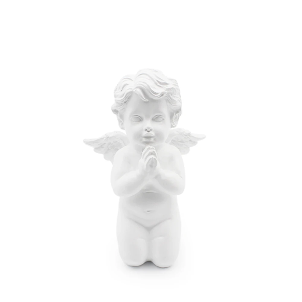 Hause dekoration polyresin cherub ornament knien beten harz engel figur