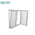 pvc sliding tinted glass window with roller shutter