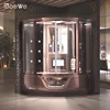 luxury enclosed hydromassage whirlpool bath steam shower cabins, wet sauna steam shower rooms combination for indoor bathroom