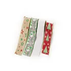 Manufacturers direct sales fine linen printing holiday gifts decorative ribbon flowers packaging materials