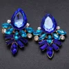 2019 NEW Women Fashion Jewelry Style Blue/Black/Pink Earrings Handmade Rhinestone sweet stud crystal Dangle earrings for women
