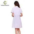 Round-collar nurses wear white (jacket) uniform clothes half sleeve nurse scrub suit design