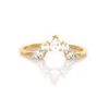 925 silver jewelry 18K plated white topaz crown latest gold ring designs
