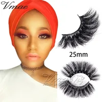 

VMAE Cheap Price 15 Styles Selectable 25MM 5D Faux Mink Synthetic Lashes Natural Long Crisscross Thick Soft 3D False Eyelashes