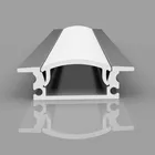 L042 Simplyl-designed flat profile with pc cover and aluminum heatsink for 12.7mm led strip light with endcaps