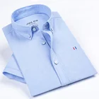 New summer cotton oxford short sleeve casual shirt men