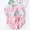 4 Pcs/set Cute Teen Girl Candy Color Sexy Underwear Women's Cotton Panties Female