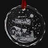 wholesale 80mm Custom Picture Laser Engraving Clear crystal glass christmas tree ornaments
