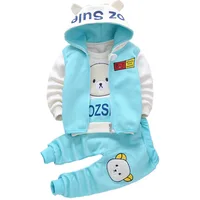 Children's Autumn Winter Suit Baby Girls Hooded Vest + Plus Velvet Sweater + Pants 3pcs Casual Outfits Toddler Boys Clothing Set
Children's Autumn Winter Suit Baby Girls Hooded Vest + Plus Velvet Sweater + Pants 3pcs Casual Outfits Toddler Boys Clothing Set
