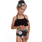 Factory Wholesale Fashion Children Full Color Swimwear Bikini Very Young Models Girls Bathing Swearsuit For Princess Kids
