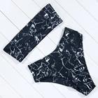Hot Selling 2019 High Waist Marble Pattern Women Bikini Sets Swimming Wear Swimsuit