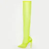 Women Thigh High Sexy Mesh Sock Heel Jelly Shoes New Arrival 2019